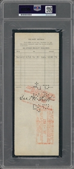 1927 Babe Ruth Signed New York Yankees Payroll Check Dated 6/30/27 With Rare "Geo. H. Ruth" Signature (JSA & PSA/DNA)